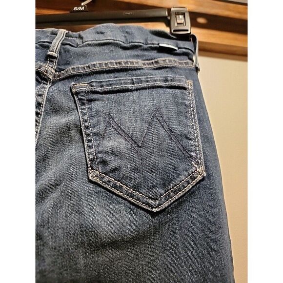 Mother Jeans The Looker Crop Wash On The Edge Size 24 Style # 1121-104 Raw Hem - Picture 8 of 11
